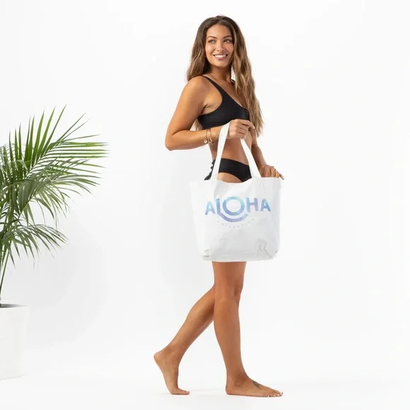 NEW ALOHA Collection “Monstera” Reversible Tote in “Dawn” - Picture 6 of 9